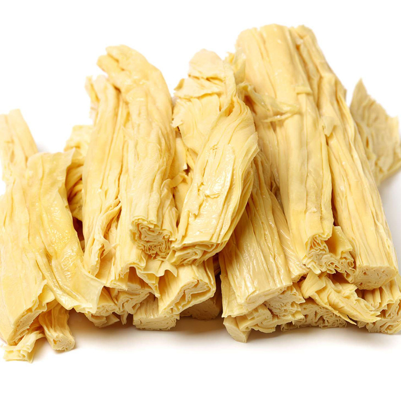 Proteinfasern Hellgelbe Bohnenkraut Tofu Haut Getrocknete Bohnenkrautstangen Kartonverpackung - 500g
