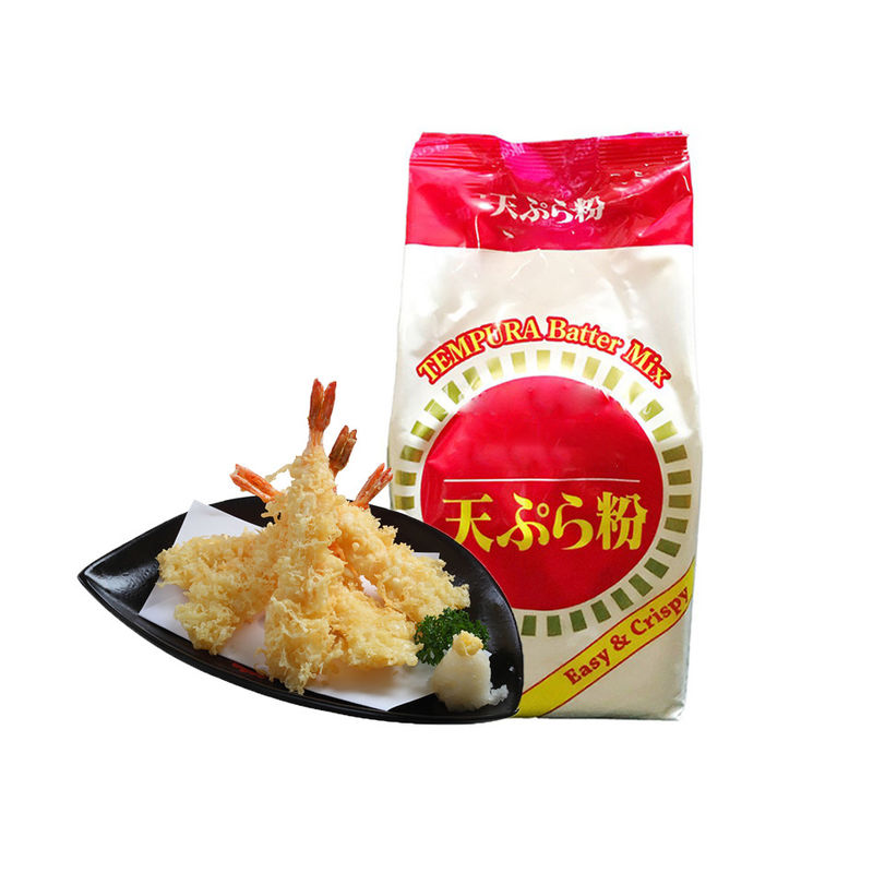 Weißes Tempura-Pulver Garnelen Tempura-Tasche mit 18 Monaten Haltbarkeit Glatte Textur Lager kühl trocknen.