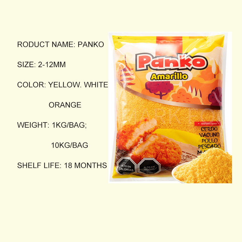 Breadcrumbs in verschiedenen Farben Panko Knuspriges Brotkrümel Gelb Weiß und Orange für gebratene Speisen