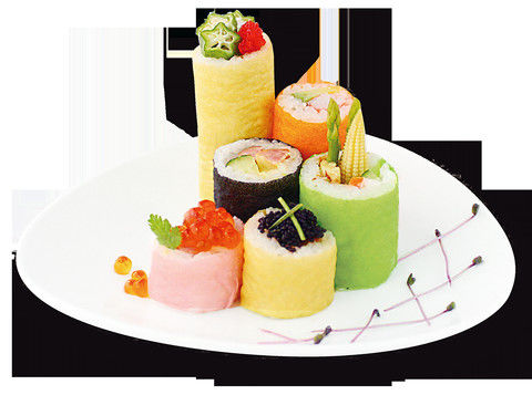 Warm verkaufte Sojakreppenschichten für bunte Sushi