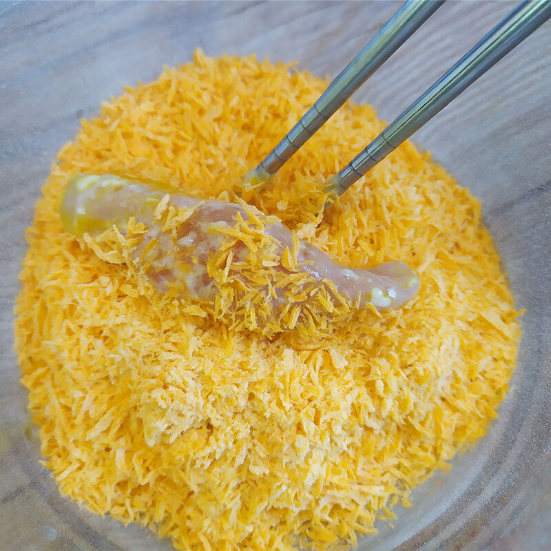 2-12 mm Granulare Panko-Brotkrümel mit knackiger Textur und orangefarbener Farbe für gebratene Lebensmittel