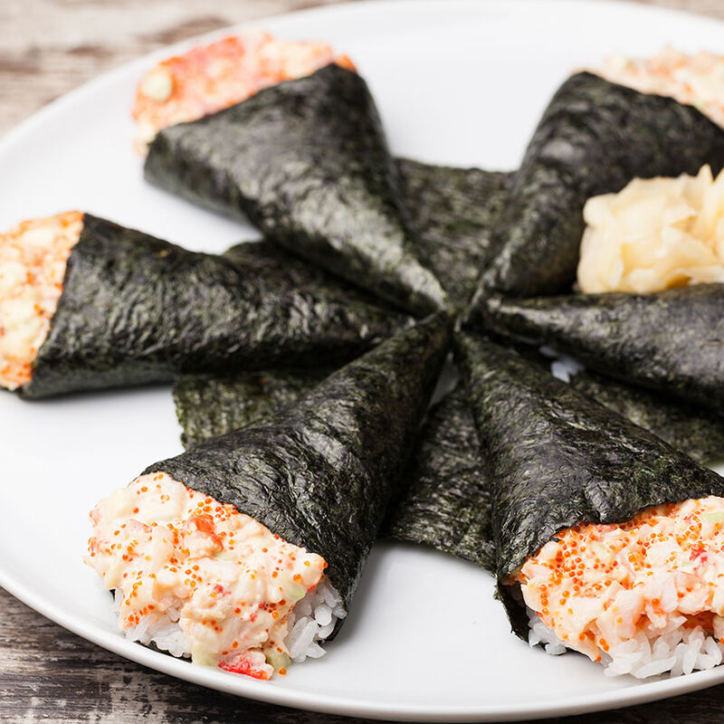 Onigiri Nori Roasted Seaweed Sheets 19x10.5cm Half Cut Rice Ball Wrap 100 Sheets Per Bag Foodservice Sushi Nori