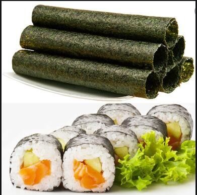 Dunkelgrüne Sushi Nori Seaweed Sheets HACCP 50 volle Blätter
